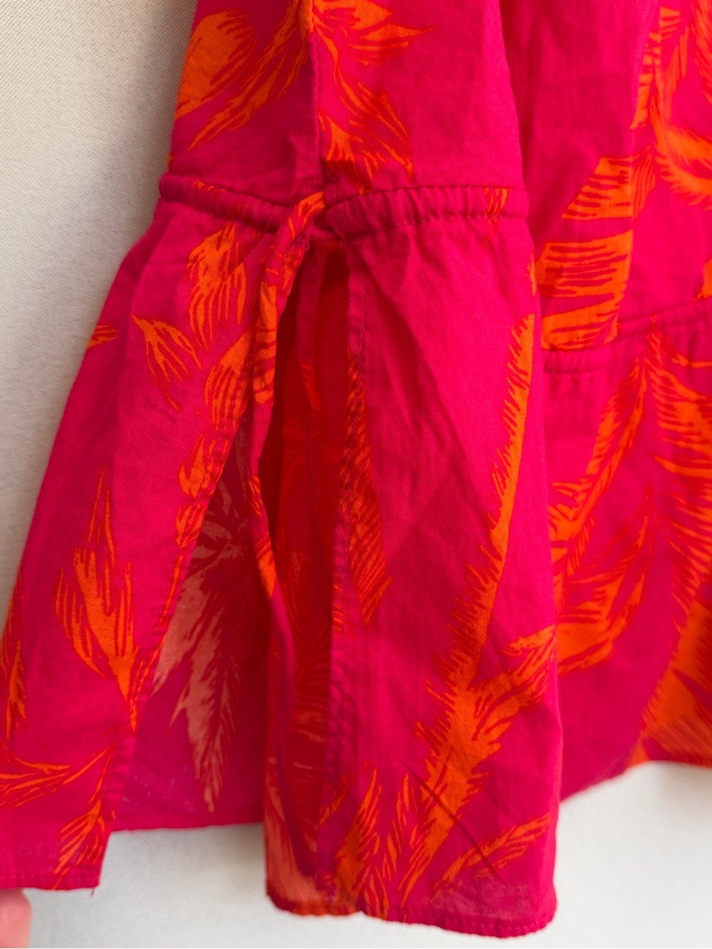 a new day Pink & Orange Tropical Tie-Shoulder V-Neck Peplum Camisole - Picture 9 of 12